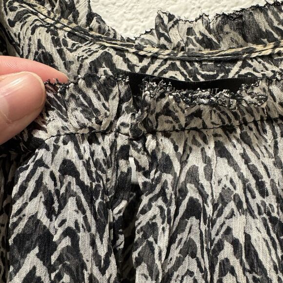 ISABEL MARANT 100% Silk Pleated Crêpe de Chine Blouse Top Women’s Sz FR 38 US 6 - Picture 4 of 10